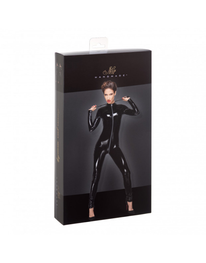 Catsuit PVC cu fermoar metalic lung cu trei căi F188 Catsuit PVC cu fermoar metalic lung cu trei căi F188